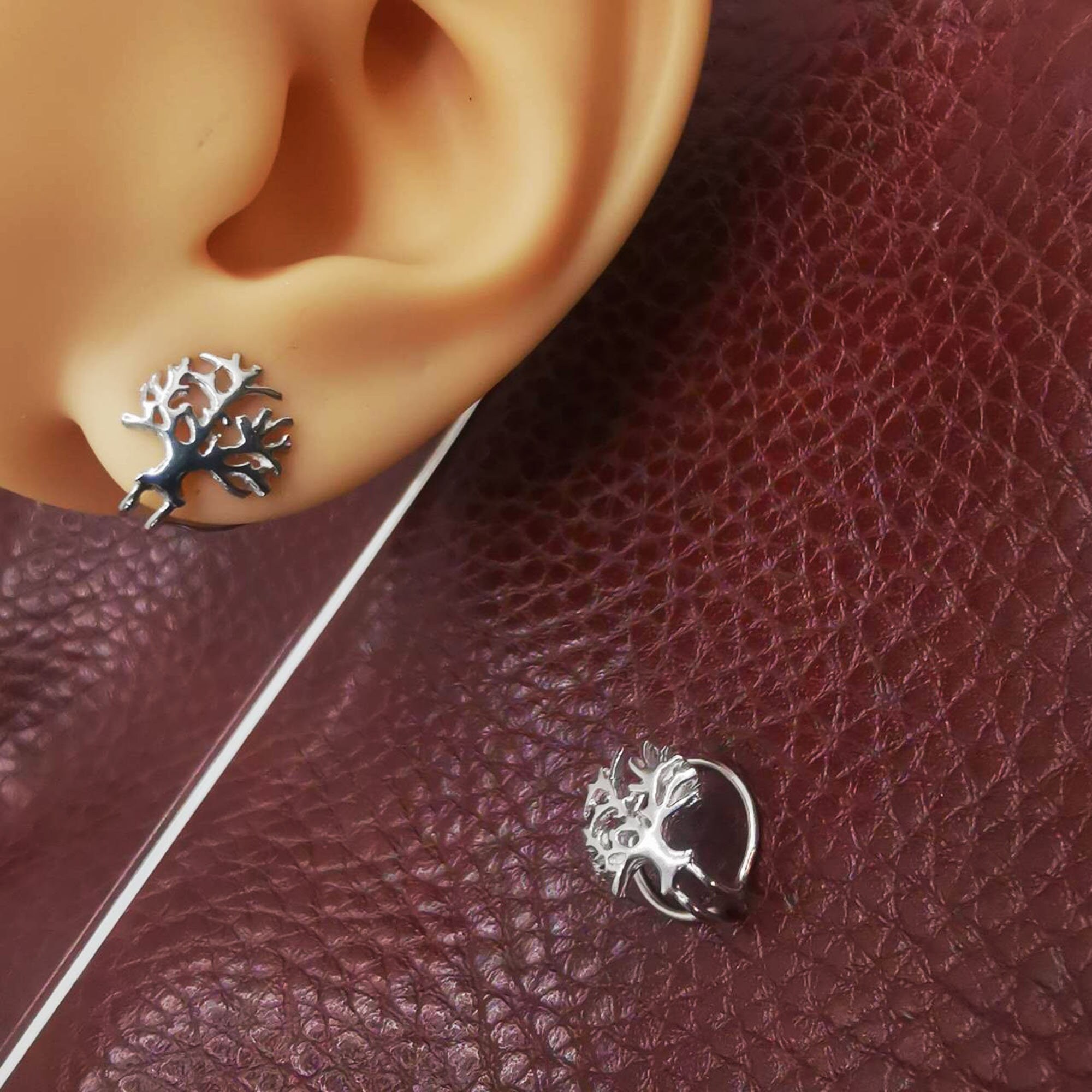 Tree of Life Ear Cuff: Sterling Silver Clip-on Earring - Etsy display picture 1