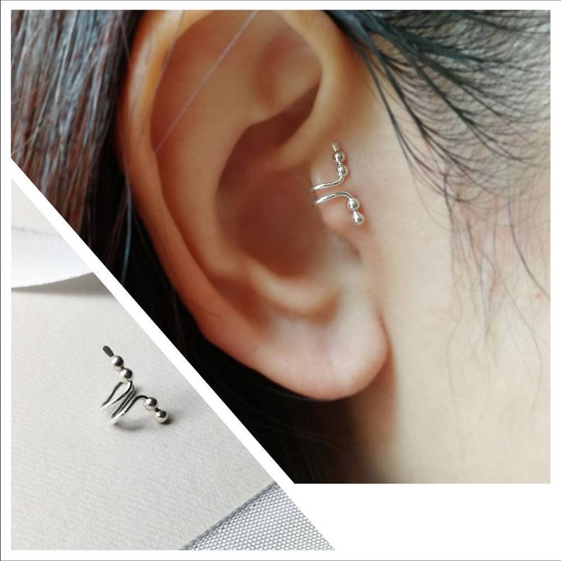 Minimal Tragus Earring, Tragus Jewelry, Ear Cuffs No Piercing, Single