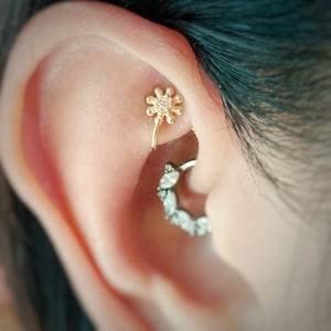 ROOK HOOP • Faux rook earring • cartilage earring • hoop earring •  silver rook earring • dainty earrings -rook ear clip, clip on earring
