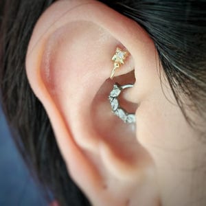 ROOK HOOP • Faux Turm Ohrclip • Knorpel Ohrring • Creolen • Silber Turm Ohrclip