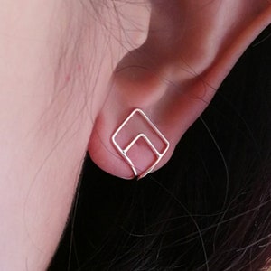 Minimal Ear Cuff,Sterling Silver 925,Rose gold plated,non pierced earring,Clip on ear,Ear clip,A single ear clip,Ear cuff,huggie earrings