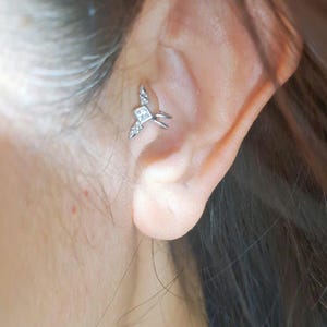 Tiny dainty earring, Tiny gold studs, Dainty silver studs, Stud cz earrings, Tragus earrings - Cartilage cz studs - Minimalist earrings