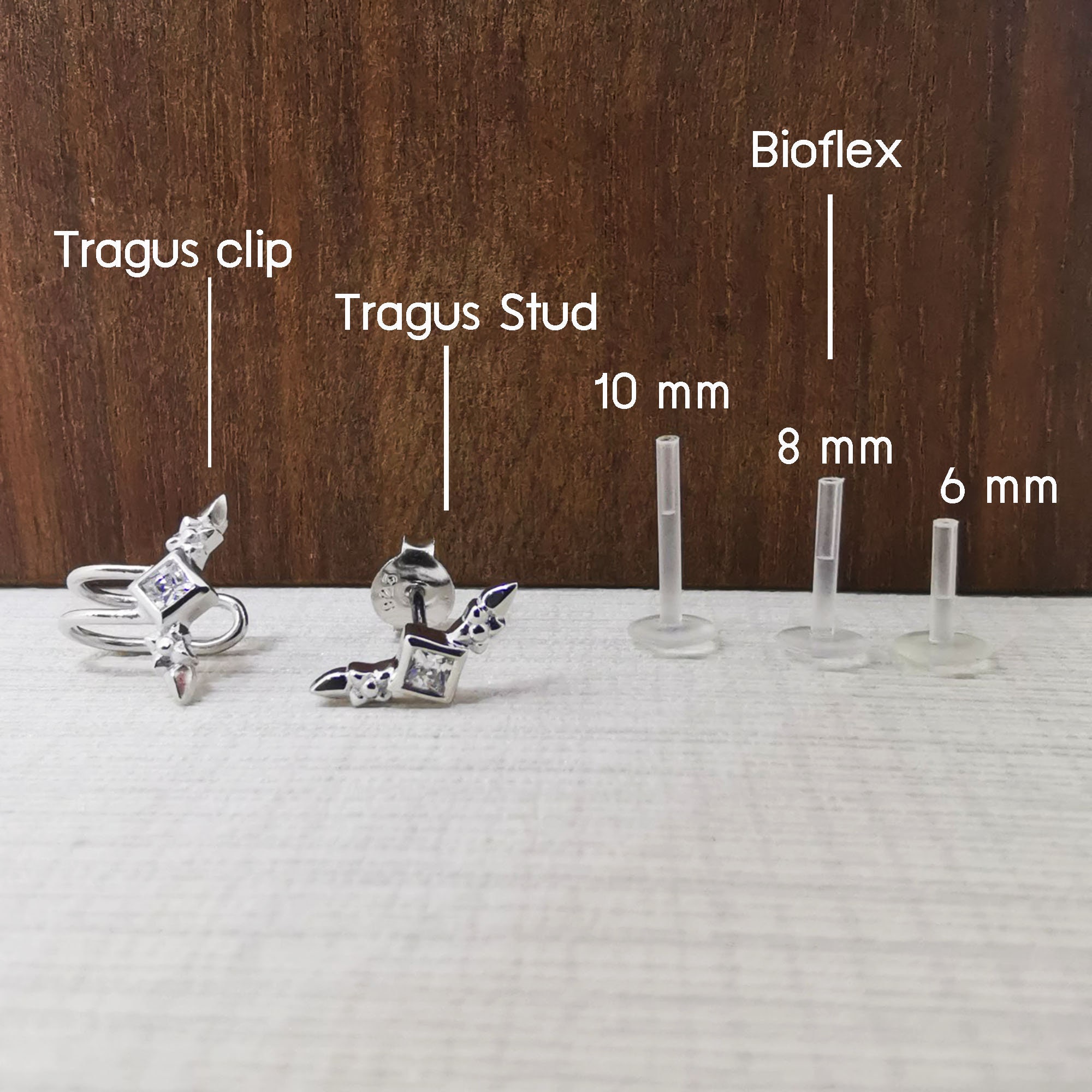 Trago a stella, orecchino in argento per trago, piercing al trago, gioielli per trago, perno per cartilagine, perno per elica, piccolo perno per naso, perno per naso a stella, 16 g, 18