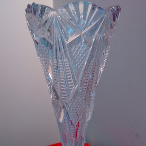 Crystal vase gifts for her anniversary gift for mom cut crystal vase sweetheart gifts romantic gift for spouse wedding present vintage vases