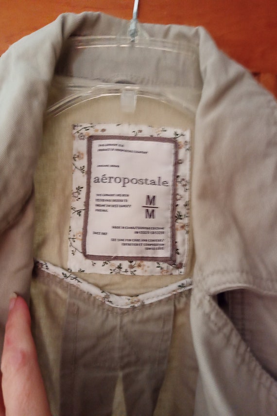 Aeropostale jacket junior fashions beige mini tre… - image 8