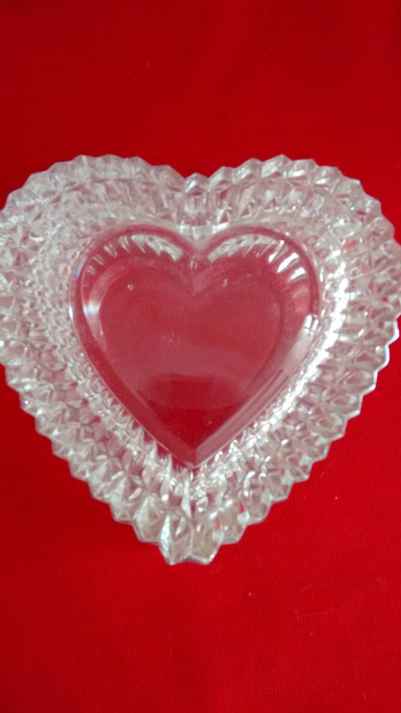 Valentine Gifts Heart Dish Ring Box Trinket Box Cryst Gem