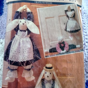 Butterick Easter Bunny & Bear Pattern: Draft Stopper Dolls