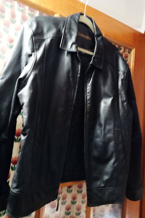 Mens leather jacket vintage leather coat men's black … Gem