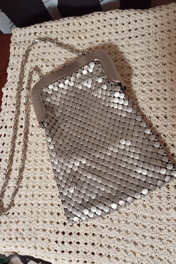 Vintage Aluminum mesh purse Aluminum fishtail pur… - image 1