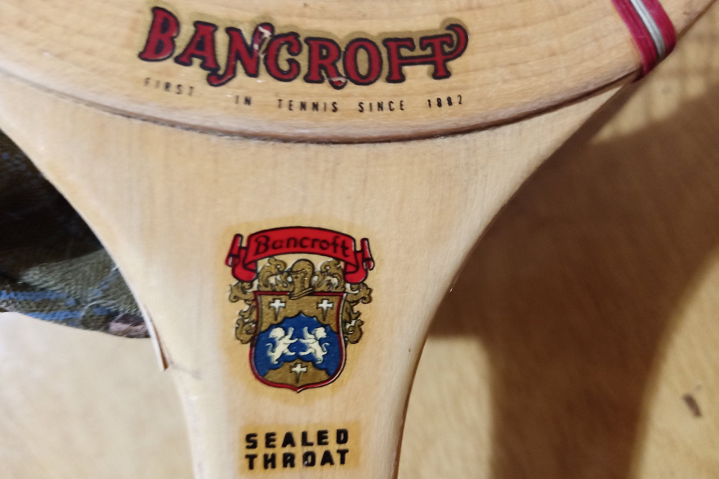 Vieille Raquette De Squash Bancroft En Bois - Vintage, Fabrication Pakistan