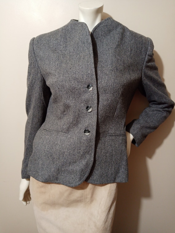 ladies wool blazer vintage Evan Picone wool jacket