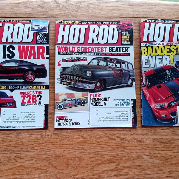 Hot rod magazines Shelby rebuilds cars of the 50's gifts for dad Father's Day gifts for him vintage car magazines homebuilt model A Nascar