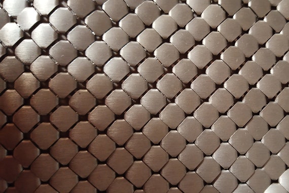 Vintage Aluminum mesh purse Aluminum fishtail pur… - image 4