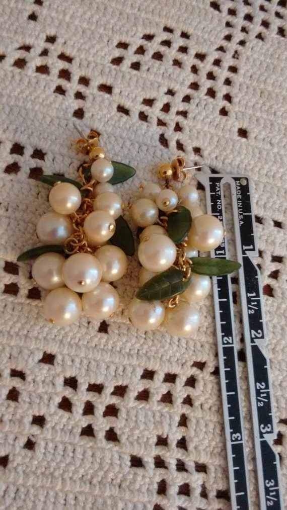 drop earrings pearl jewelry Avon earrings bridal … - image 1