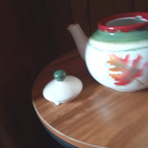 Teteras vintage, tetera con forma de hoja, teteras de colección, regalos para mamá, regalos para abuela, regalos para coleccionistas de teteras, tetera de Nueva Inglaterra