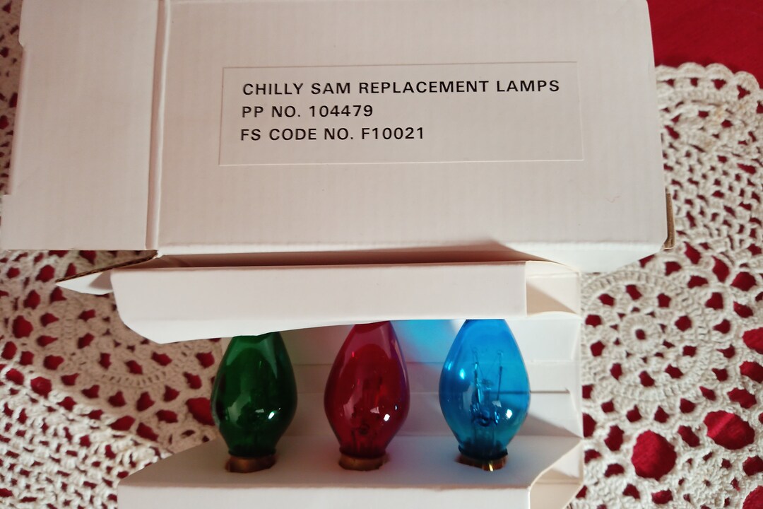 Avon Chilly Sam Snowman Light Replacement Bulbs Original Avon Chilly