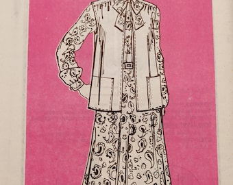 Patron de robe vintage, gilet avec poches, taille 20 non coupé