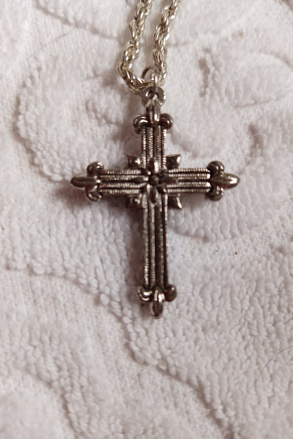 Easter gifts cross necklace marcasite cross vinta… - image 3