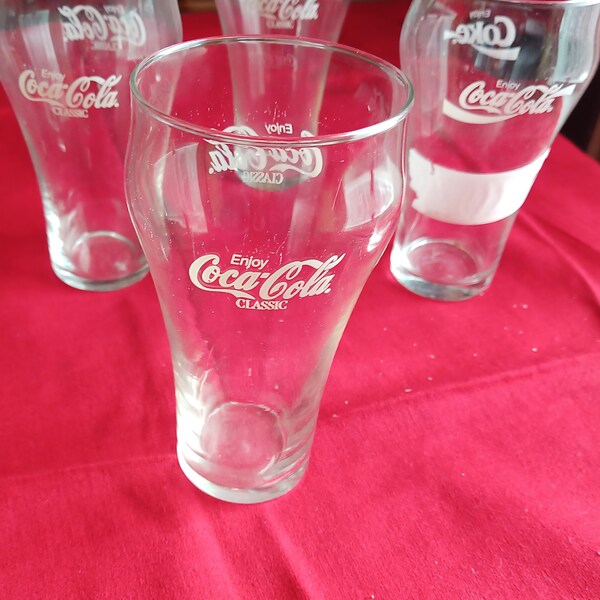 Vintage Coke Glasses Etsy