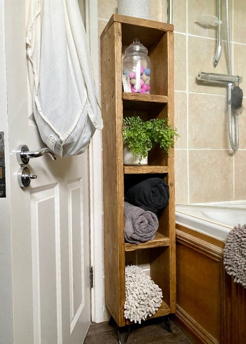 Rustic Bathroom Storage Unit. Etsy UK