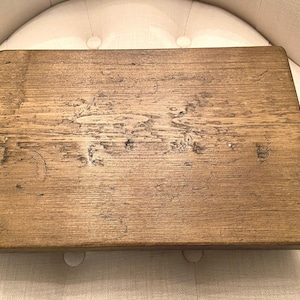 Rustic wooden serving tray.