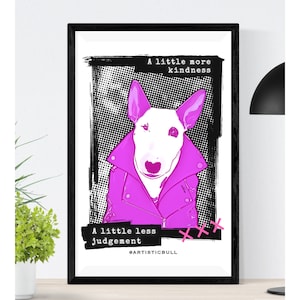Bull terrier hand drawn art print by Artistic Bull