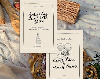 Penny Lane Wedding Save the Date - Digital Template | Save the Date Design | Printable Invitation | Wedding Template | Editable Invite | DIY