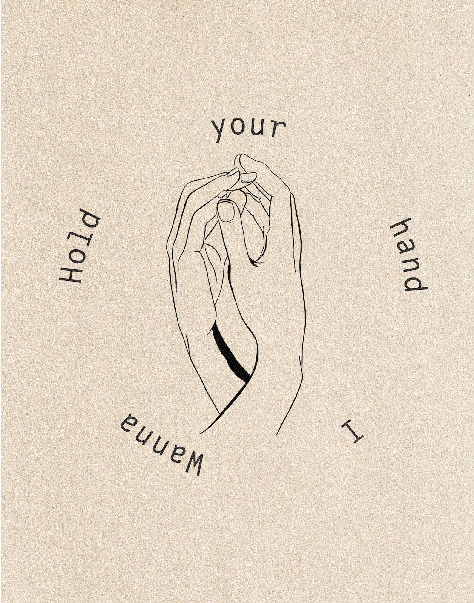 I Wanna Hold Your Hand, Art Print, Digital Art Print, Art Printable ...