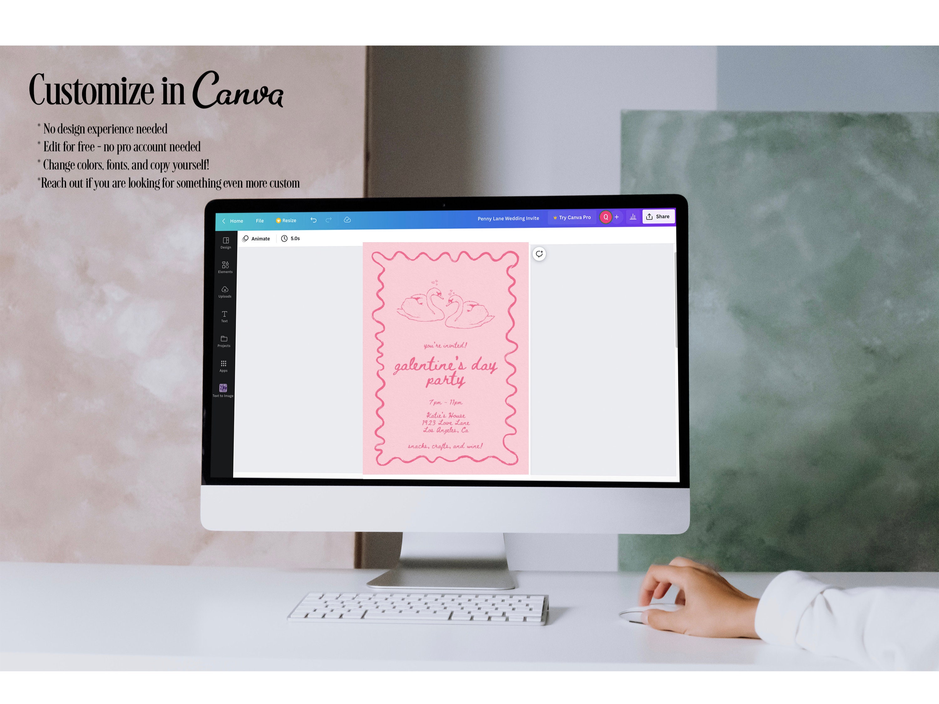 Galentines Invitation Template Digital Template Invite Design Printable Galentines Invitation Template Digital Template Invite Design Printable