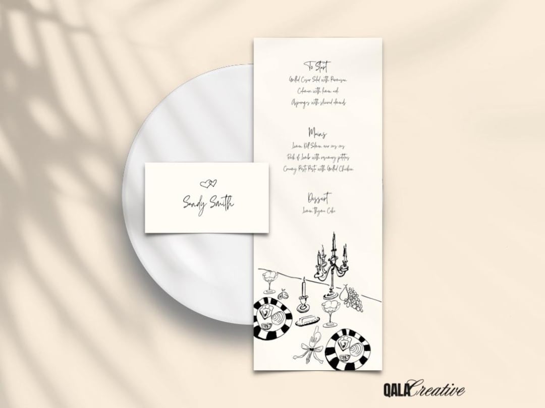 Elegant Wedding Name Cards Template Printable Place Cards (canva