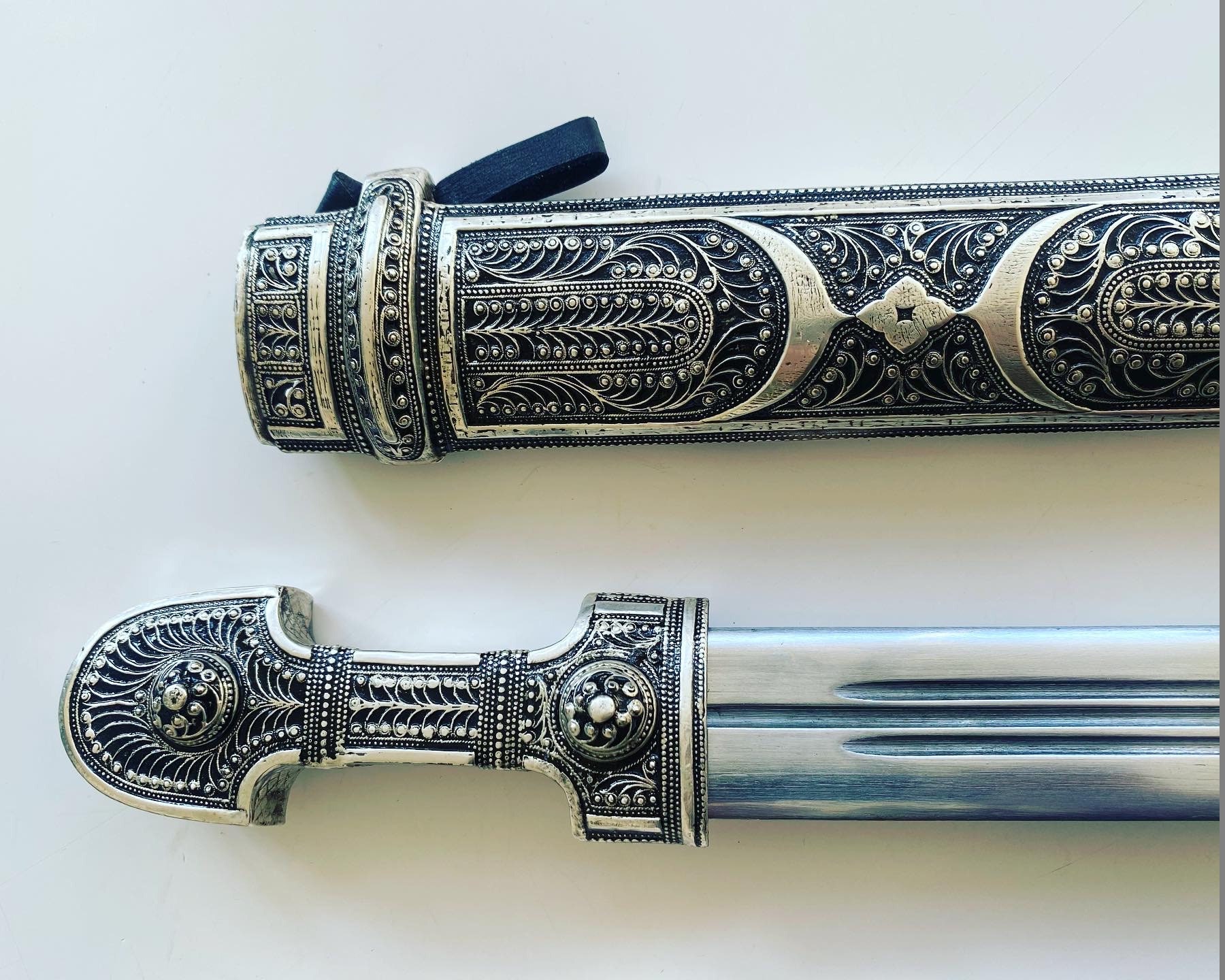 Handmade Caucasian Dagger Forged Sword Georgian Kindjal 