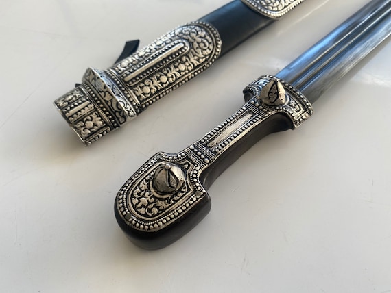 装飾 短剣 ナイフ インド アンティーク ダガー インテリア/彫刻 銀細工