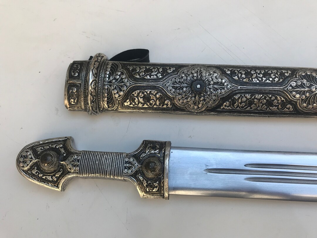 Handmade Caucasian Dagger Forged Sword Georgian Kindjal 