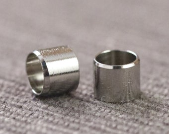 Espaciadores de tubo de acero inoxidable: 6 x 5 mm, orificio de 5 mm (20 piezas) F58