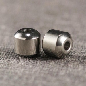 Stainless Steel Spacer Beads: Rounded Barrel, 8mm (10 Pieces)