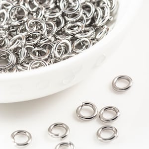 304 Stainless Steel Sturdy Metal Open Jump Rings 100 Pieces per Order Round 18 Gauge CHOOSE 5mm 6mm 7mm 8mm or 10mm