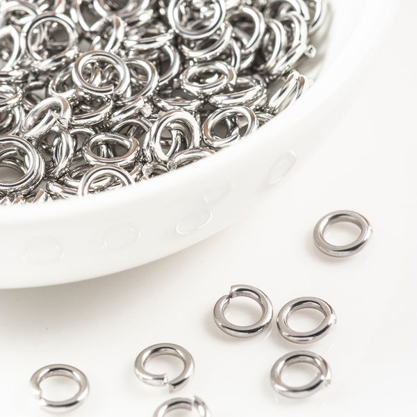 304 Stainless Steel Metal Jump Rings 100 Pcs Round 18 Gauge CHOOSE 5mm 6mm 7mm 8mm or 10mm