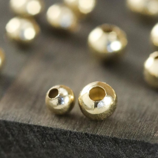 Stainless Steel 18K Gold Plated Round Hollow Metal Spacer Beads 50 Pieces CHOOSE 5mm X 4.5mm or 4mm x 3mm F106