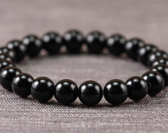 black onyx bead bracelet