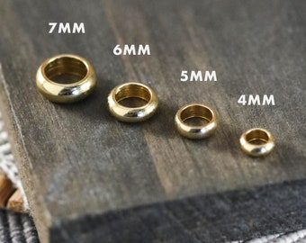 Bague en acier inoxydable plaqué or 18 carats, métal doré au choix : taille 7 mm (20 pièces) 6 mm (20 pièces) 5 mm (50 pièces) 4 mm (50 pièces) F108