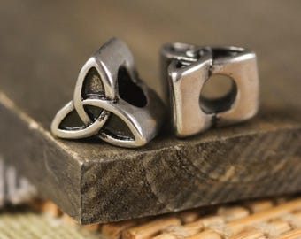 Celtic Trinity Knot Stainless Steel Spacer Beads: 12.5mm, 2 Pieces F56
