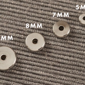Stainless Steel Flat Round 2mm Thick Metal Spacer Beads CHOOSE 5mm 7mm 8mm 10mm F5