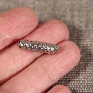 Stainless Steel Tube Strip Metal Beads: 20mm, 5 Pieces, Hole 3mm F95 image 2