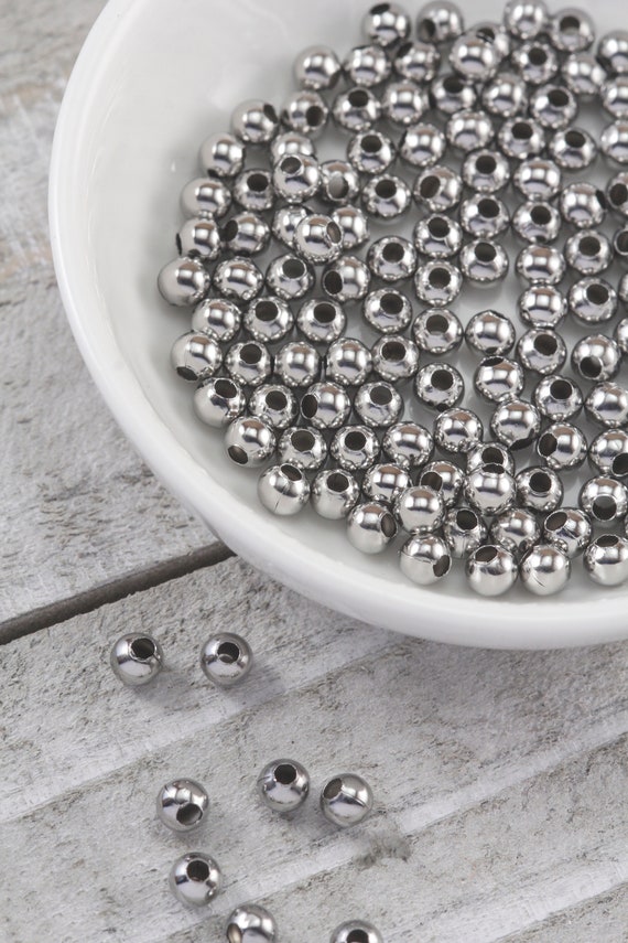 50 x Antique Silver Spacer Beads 7mm x 3mm LF NF CF