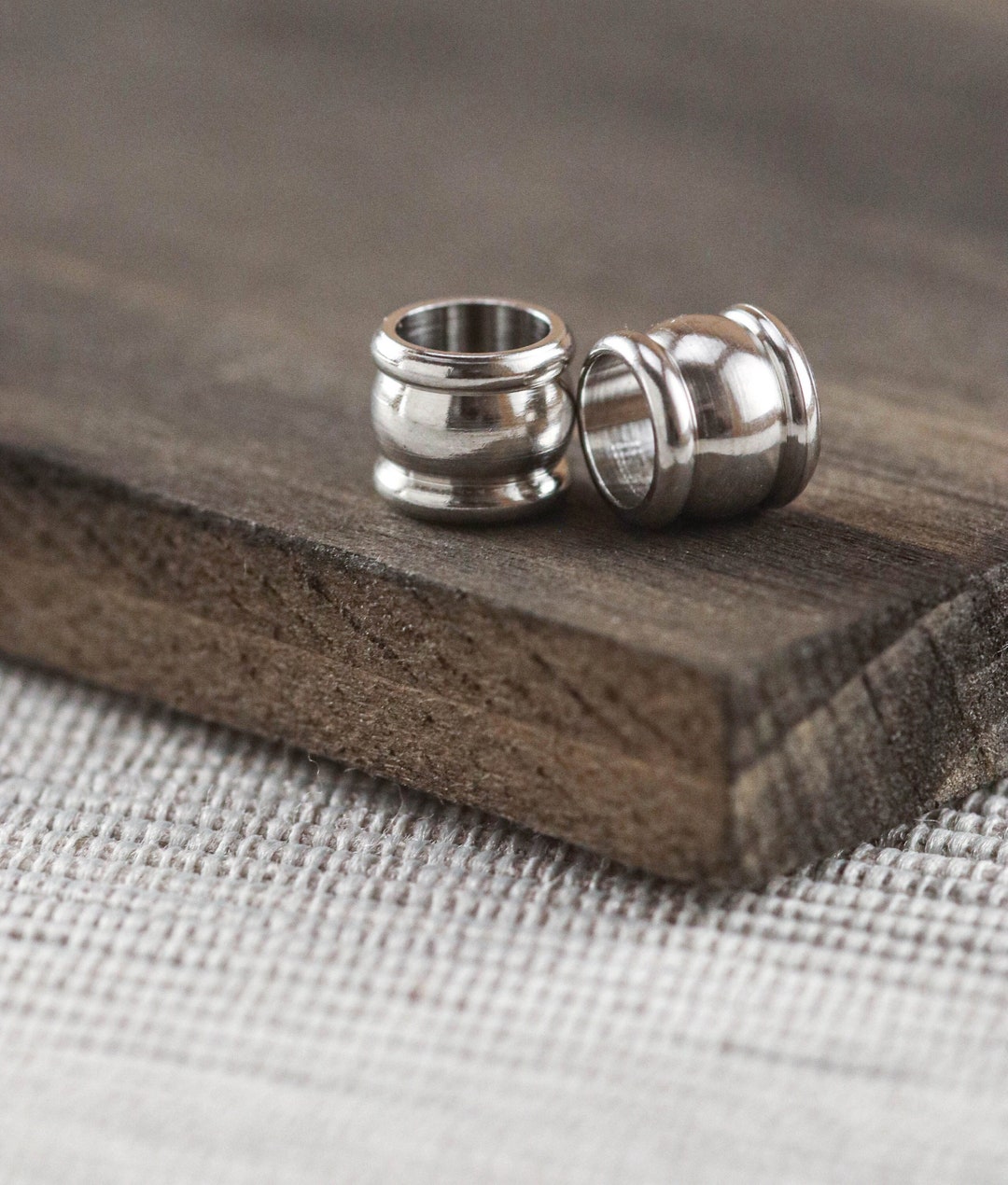 Stainless Steel Tube Spacer Beads 20 Pieces 7mm X 6mm Hole 5mm Etsy