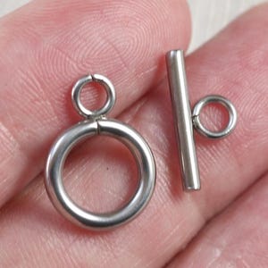 304 Stainless Steel Toggle Clasps (10 Sets Per Order)  F104 12mm Ring 16mm Toggle