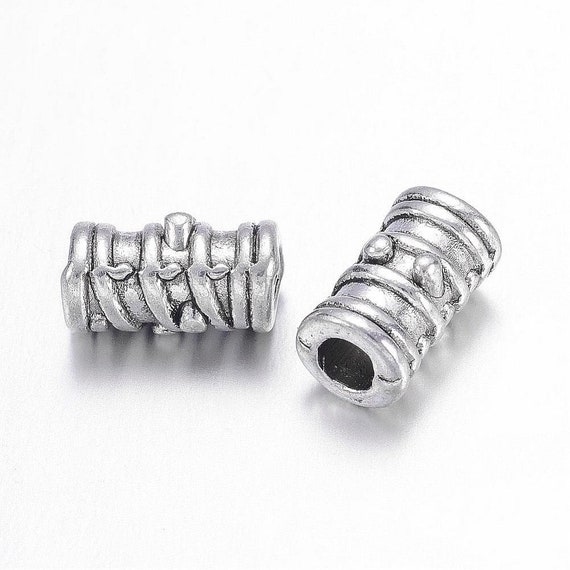 Stainless Steel Lot of 20 Tube Cylinder 4mm x 2.5mm Tube Spacer Beads Hole 1.8mm