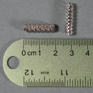 Stainless Steel Tube Strip Metal Beads: 20mm, 5 Pieces, Hole 3mm F95 image 4