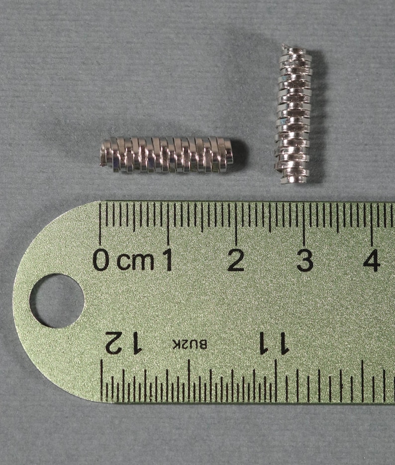 Stainless Steel Tube Strip Metal Beads: 20mm, 5 Pieces, Hole 3mm F95 image 4