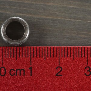 Edelstahl Cross Hatched Metall Rondelle Spacer Perlen 2 Stück 10mm x 6mm Loch 6.5mm D62 Bild 6